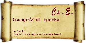 Csongrádi Eperke névjegykártya